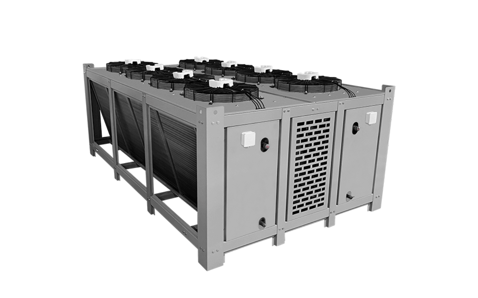W-Type Dual Fans Air Cooled Condensers For Large Warehouse