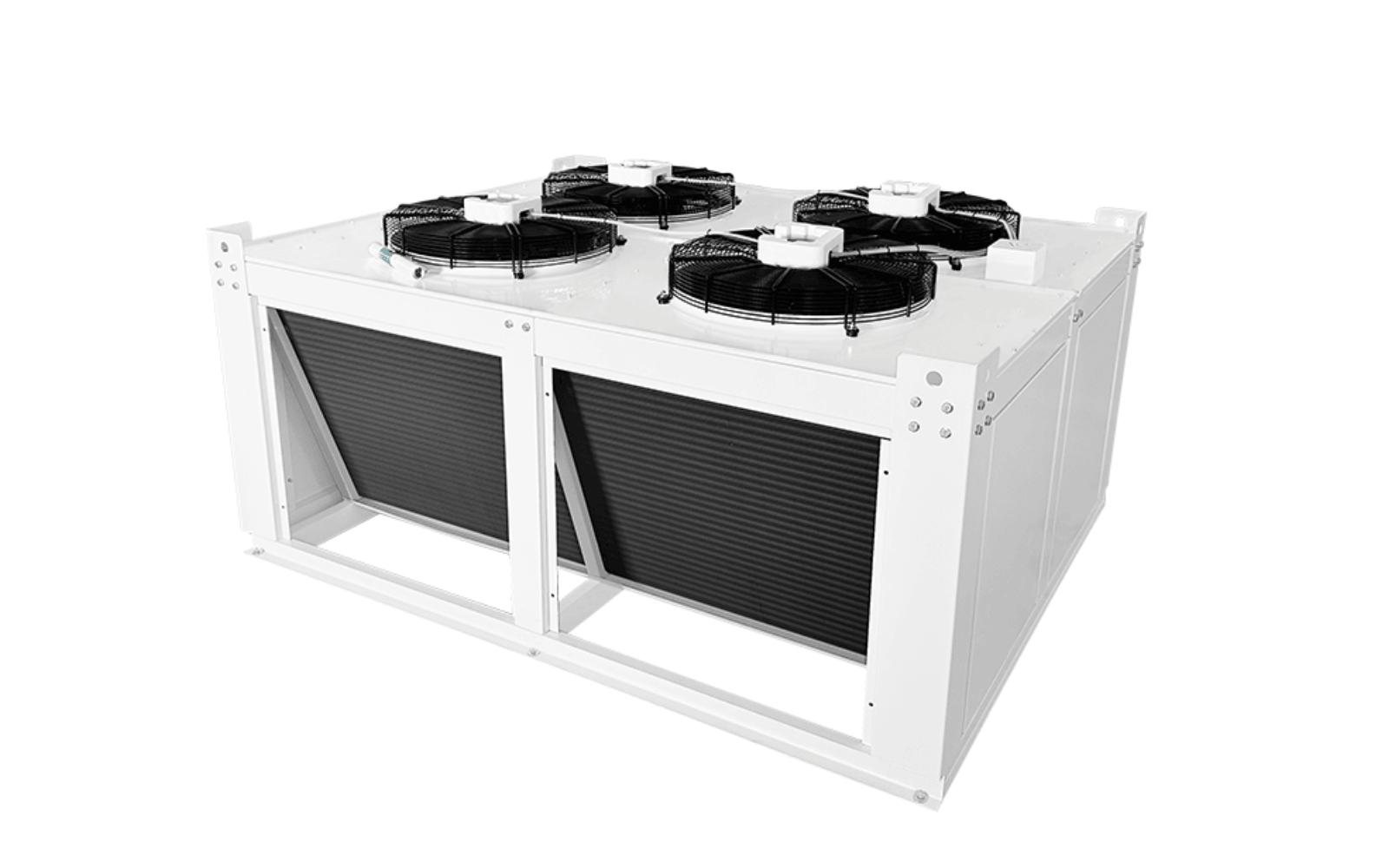 W-Type Dual Fans Air Cooled Condensers For Large Warehouse